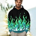 thumbnail image 2 of Olyvenn Hoodies for Men Womens Unisex Sweatshirts Tie Dye Hipple Pullover Flame Printing Long Sleeve Top Fall Sport Sweatshirt Mint Green S, 2 of 9