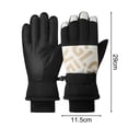thumbnail image 4 of 1 Pair Winter Gloves Waterproof Ski Gloves Warm Windproof Touchscreen Warm Gloves for Outdoor Activities-One Size,A,Beige, 4 of 8