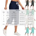 thumbnail image 2 of Dezsed Women's Capri Yoga Pants Causal Loose Soft Drawstring Workout Sweatpants Lounge Trousers Cropped Pants with Pockets Navy S, 2 of 6