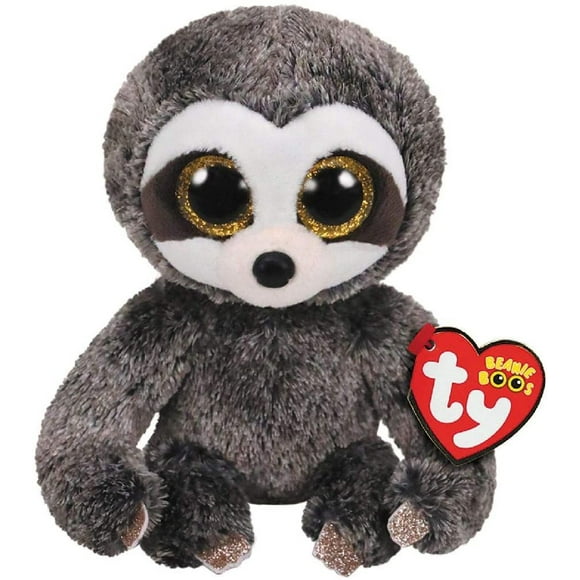Ty Beanie Boos Dangler The Sloth Glitter Eyes Stuffed Animal Toy, 6 Inches, Grey