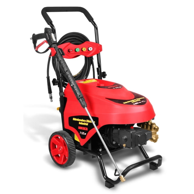 Hidrolavadora MIKELS De Alta Presión Eléctrica 7.5 Hp Color Rojo