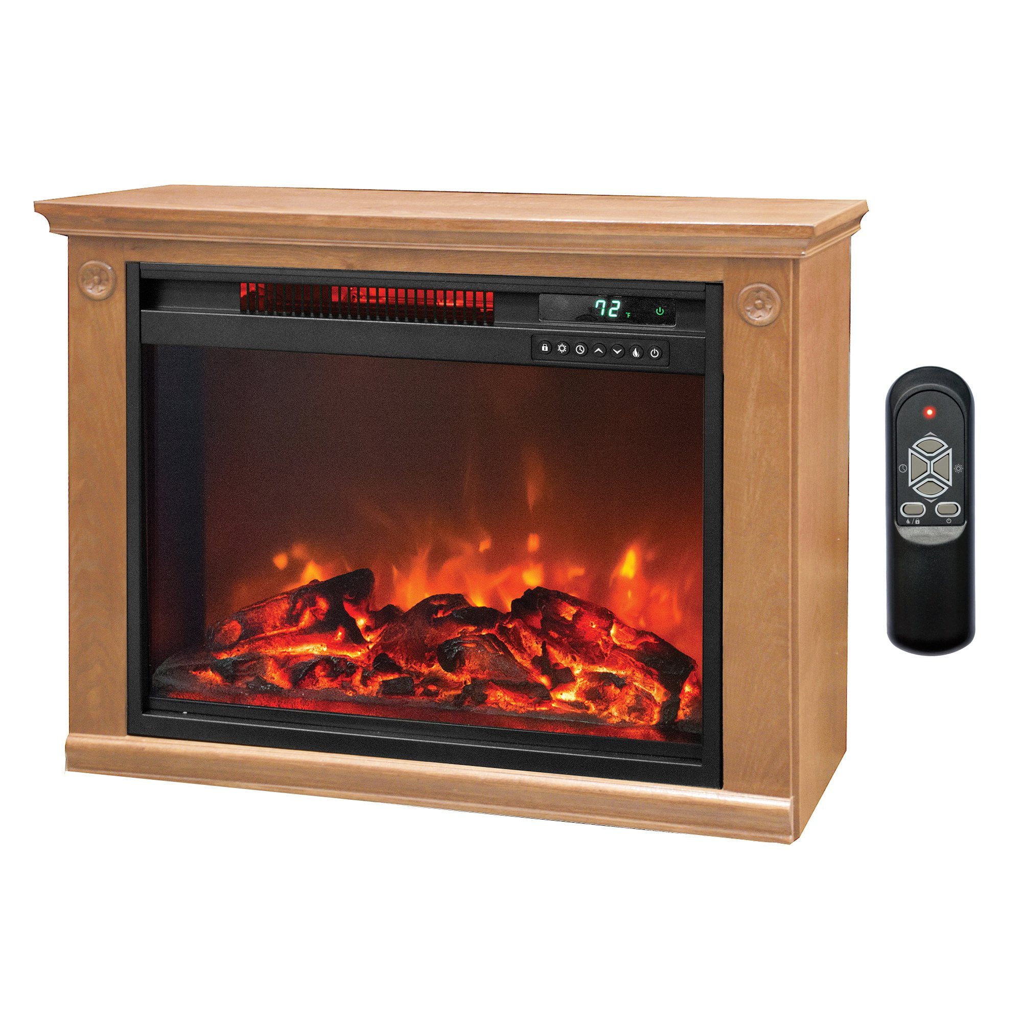 Lifesmart 1500 Watt Large Infrared Quartz Electric Portable Fireplace Heater