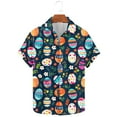 thumbnail image 2 of Awdenio Hawaiian Shirt for Men New Arrival Valentine Easter Top V Neck Printed Shrits with Pockets, 2 of 5