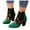 Green, variant on Womens Dress Boots Sexy Retro Lace Suede Patchwork Chunky High Heels Ankle Booties Fall Short Boots for Lady