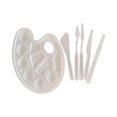 thumbnail image 1 of simhoa 6Pcs Painting Mixing Tray Palette PP Knife Set Different Shapes Professional Art, 1 of 8