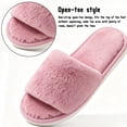 thumbnail image 4 of CHICVOMEY Slippers for Women Fuzzy Open Toe House Bedroom Shoes Non Slip Lightweight Sole Indoor and Outdoor Cute House Shoes, 4 of 8