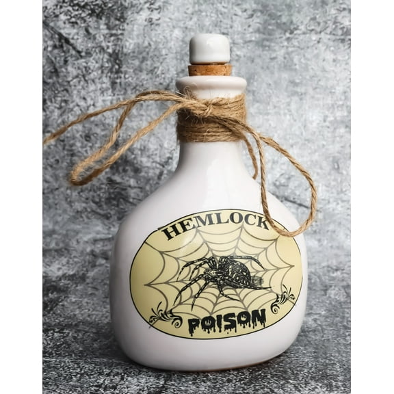 Ebros 5.5"H Ceramic Mad Doctor Small Container with Cork Lid (Hemlock Spider)