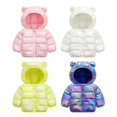 thumbnail image 3 of 2-7Y Toddler Boys Girls Winter Hooded Down Coats Kids Warm Puffer Jackets Outwear, 3 of 4