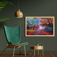 thumbnail image 2 of Country Wall Art with Frame, Colorful Paint of Park in Fall View of the Earth in Oil Painting Style Print, Printed Fabric Poster for Bathroom Living Room, 35" x 23", Multicolor, by Ambesonne, 2 of 2