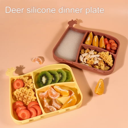 

Travelwant Silicone Suction Plates for Toddlers - Non Slip Toddler Plates for Babies Kids and Children - Baby Plates with Suction Cups