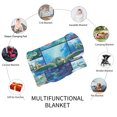 thumbnail image 7 of Ocean Animal Blanket Smooth Soft Starfish Shark Turtle Print Blanket Kid Baby for Sofa Chair Bed Office Travelling Camping 30x40 Inch, 7 of 7