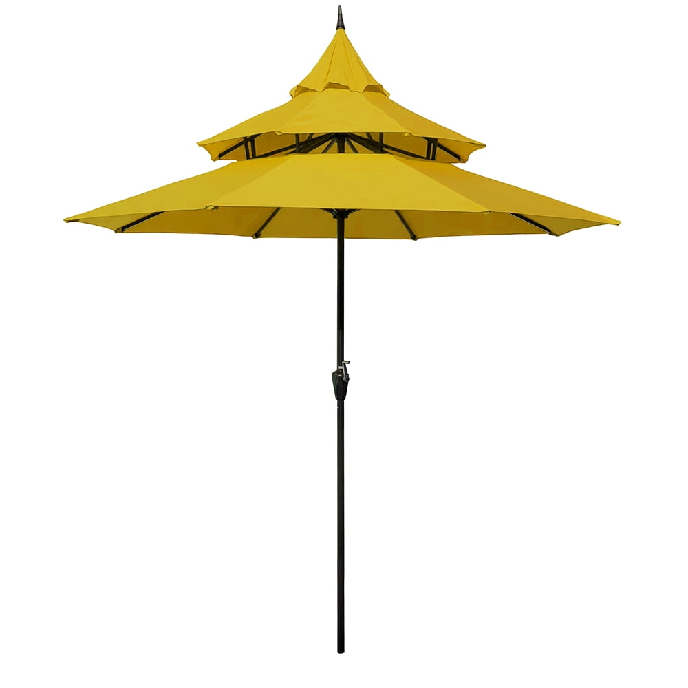 ace hardware yellow patio umbrella Sunnydaze Outdoor with Tilt & Crank, Gold, 9ft This umbrella is designed to enhance your outdoor oasis Ainfox 7.5 ft Multi-Color Straight
