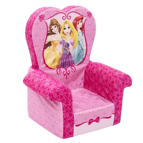Marshmallow Furniture Chaise Haute pour Enfant en Bas Âge Mousse Confortable, Princesse