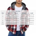 thumbnail image 2 of MXALUOB Hooded Shirt Jackets for Men Flannel Plaid Drawstring Overshirt with Chest Pockets Drawstring Button Front Fashion Winter Jacket, 2 of 5