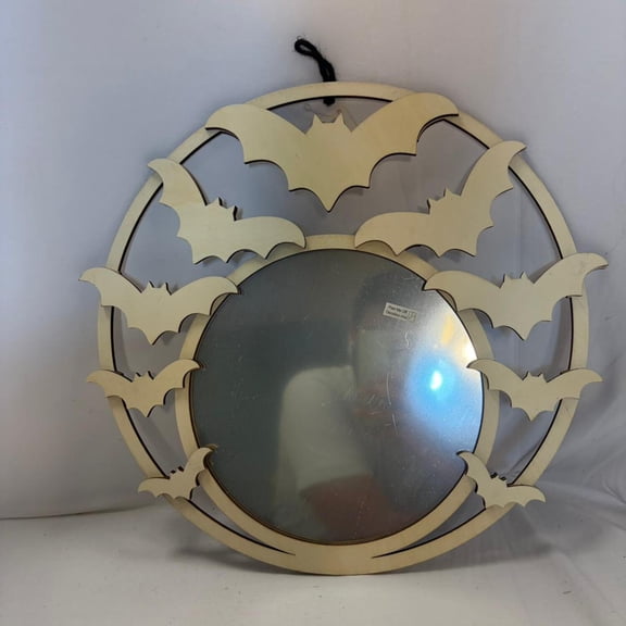 Halloween Bat Mirror Wall Decor 14 x 13 in