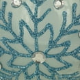 thumbnail image 3 of Northlight Glittered and Jeweled Snowflake Christmas Glass Ball Ornaments - 4" - Ice Blue, 3 of 6