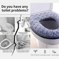 YasTant Bathroom Washable Thicken Toilet Seat Cover Pads Mat with Zipper, Comfy Soft Fabric