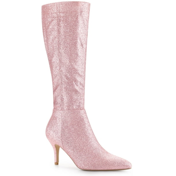 Pink long boots sale