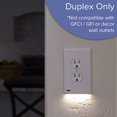 thumbnail image 4 of Single - SnapPower GuideLight for Outlets [New Version - LED Light Bar] - Night Light - Electrical Outlet Wall Plate With LED Night Lights - Automatic On/Off Sensor - (Duplex, White), 4 of 10