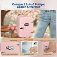thumbnail image 6 of 4L/6 Can Mini Fridge with Observation Window, Portable Cooler & Warmer Freon-Free Small Refrigerator, Compact Fridge for Skincare, Beverage, Food, Cosmetics, Pink, 6 of 7