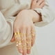 thumbnail image 5 of 22 Femenino Anillo de Oro Apilamiento Anillo Corazón Anillo de Perlas Corazón Apilamiento Anillos para Niñas, 5 of 8