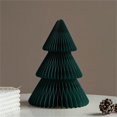 thumbnail image 2 of Christmas Paper Tree Decor, Dark Green Honeycomb Folding Freestanding Tabletop Ornament, 7.9 Inch Height 1 Piece Set, for Xmas Holiday Home Mantel Party Winter Wedding Display Decoration, 2 of 3