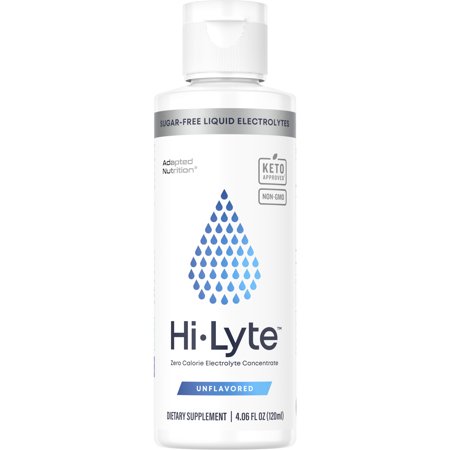 Adapted Nutrition | Hi-Lyte Concentrate Unflavored Liquid Electrolyte | 48 Servings