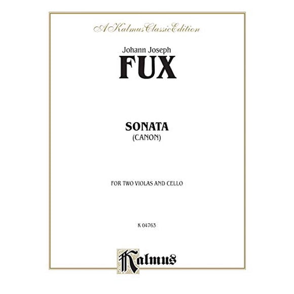 Sonata (Canon) for Two Violas and Basso Continuo: 2 Violas and Basso Continuo (Kalmus Edition)