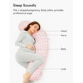 thumbnail image 3 of Momcozy Body Pillow for Pregnancy, Pregnancy Pillows for Women Sleeping with Cover, Pink, 3 of 11