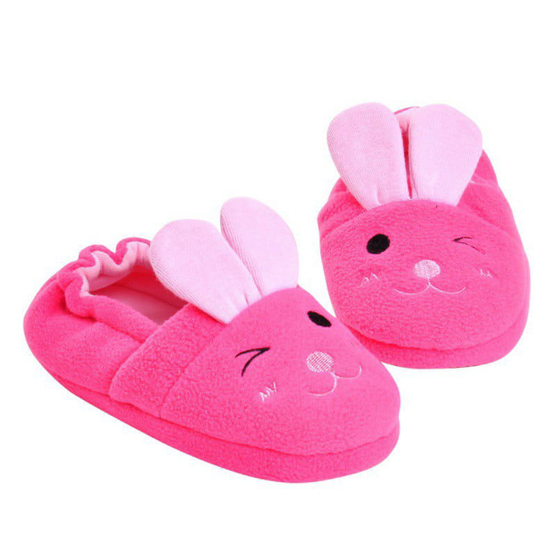 Toddler Kid Baby Boy Girl Cartoon Rabbit Warm Non-slip Floor Home Slippers Shoes 
