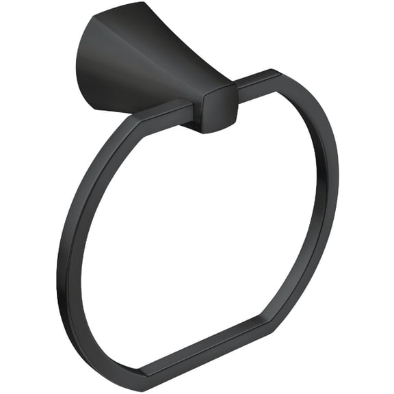 Moen MY8786BL Lindor Matte Black Towel Ring Matte Black