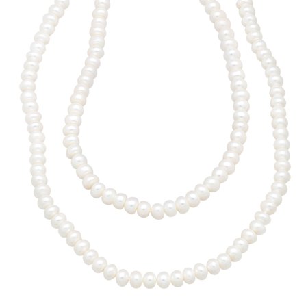 Freshwater Button Pearl Strand Necklace
