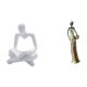 thumbnail image 1 of Figura de pensador abstracto,Estatua de pensador abstracto,decoración para el hogar,Figura de escritorio,Figuritas africanas,artesanías,artículos de escritorio coleccionables,Estatua de dama, 1 of 8