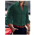 thumbnail image 1 of Camisa de hombre serie Tiki, camisa casual de negocios de manga larga de color sólido, parte superior con solapa y botones, tela cómoda para primavera/verano, 1 of 6