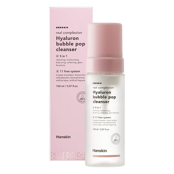Limpiador Hanskin Real Complexion Hyaluron Bubble Pop 150 ml