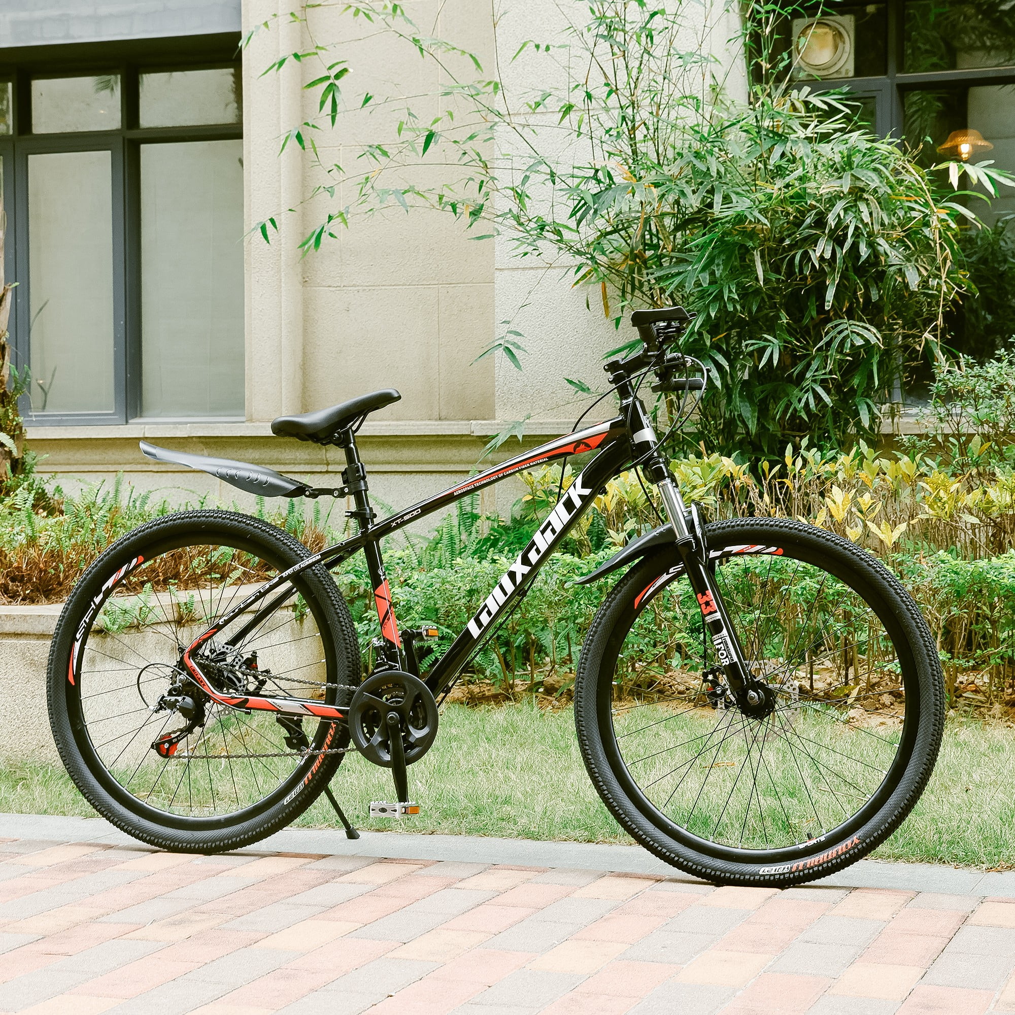 Mountain Bike, 27.5 Inch Shimano 21 Speed, Dual Disc Brake Bike for Men Womens Adult, Front Suspension Bicycle