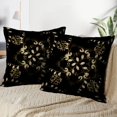 thumbnail image 3 of LALILO Throw Pillow Covers Gold Floral Ornament Baroque Golden Cushion Cover 18" x 18", 2 Pack, 3 of 6