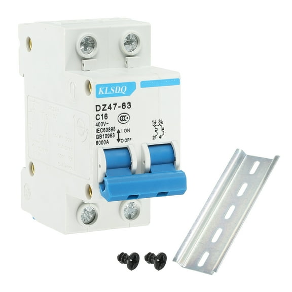 Circuit Breaker Low Voltage AC 16A 400V 2 Pole DZ47-63 C16