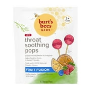 Burt's Bees Kid's Throat Soothing Pops, Fruit Fusion Flavor, 15 Count