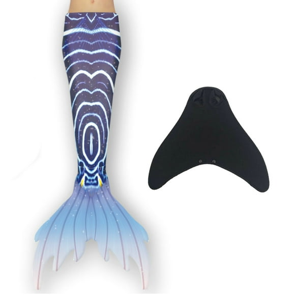 Girl Mermaid Tail with Monofin dark blue 150