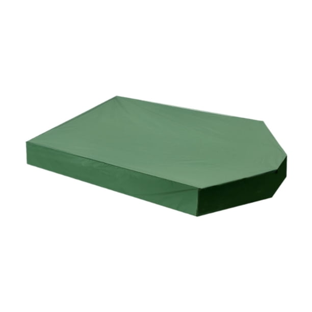 Cubierta para arenero, protección para jardín, portátil, con cordón, con forma de bote, para arena Verde