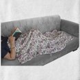 thumbnail image 5 of Floral Soft Flannel Fleece Throw Blanket, Vintage Composition Butterflies Apple Blossom, Cozy Plush for Indoor and Outdoor Use, 70" x 90", Ivory Pale Pink Green, by Ambesonne, 5 of 5