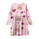 thumbnail image 4 of Vestidos de Manga Larga de las Niñas Tamaño 7-8 Elástico A-Línea Twirly Patinador, Cuello Redondo Vestido de Recital de la Escuela para la Primavera Invierno, 4 of 6