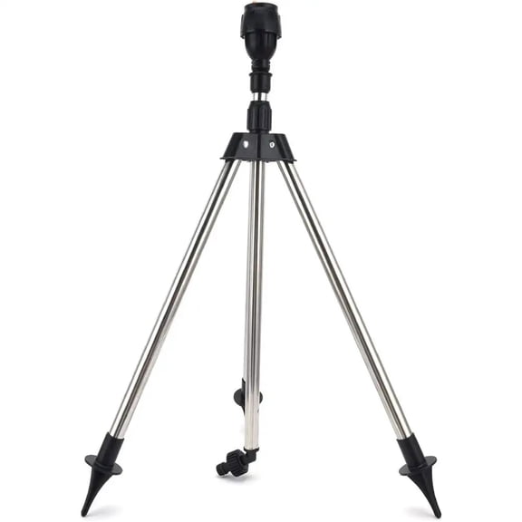 360° Rotating Tripod Lawn Sprinkler, Adjustable Garden Sprinkler with Stainless Steel Stand, Large Area Coverage for Yard, Lawn, Garden Irrigation