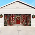 thumbnail image 3 of Christmas Garage Door Banner 7x16 ft, Vintage Believe Train Garage Door Cover with Polar Express Santa, Large Outdoor Wall Decor for Xmas Eve Holiday Backdrop, 3 of 5