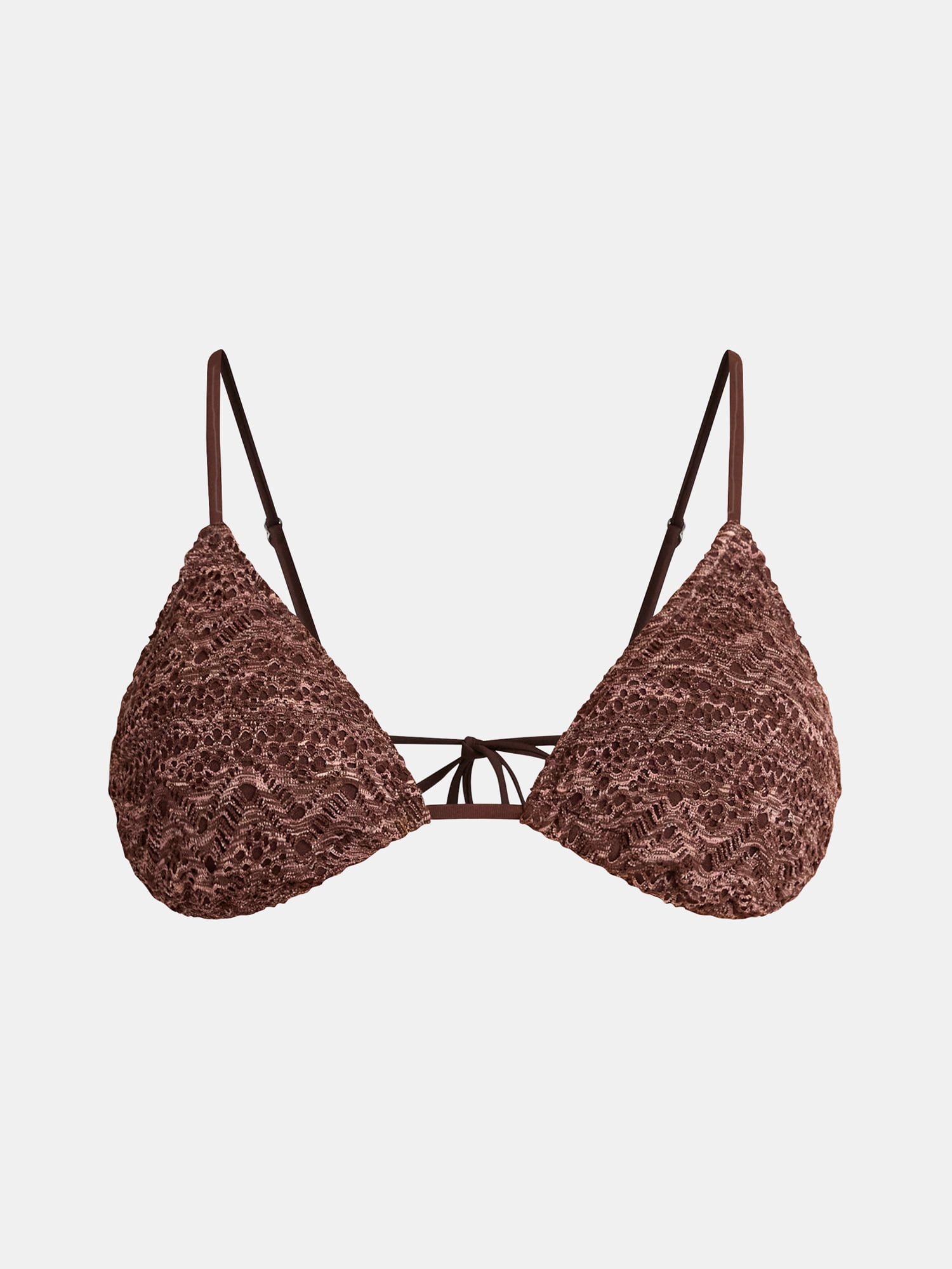 No Boundaries Warm Chocolate Bikini Top, Women's