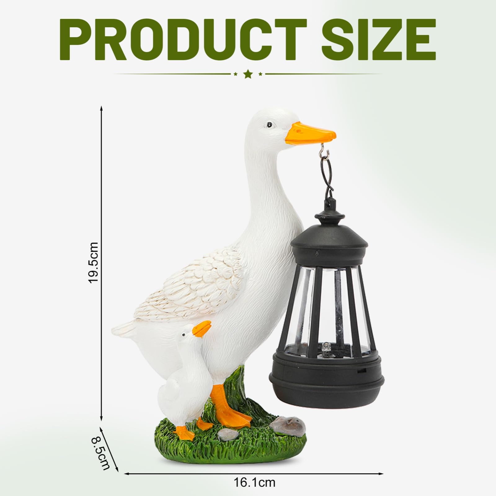 Bfogop Solar Goose Outdoor Statues for Garden: Porch Decor with Warm Lantern Clearance for Outside Yard Art Lawn Ornaments Patio Balcony, Perfect Yard Goose Decor for Garden