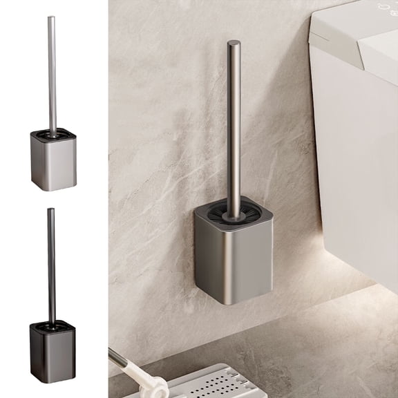 Toilet Brush and Holder Set with Drip Tray | Toilet Bowl Brush & Toilet Bowl Cleaner Brush Combo | Bathroom Cleaning Organizer | Strong Bristles | Easy Maintenance | Xuniizn