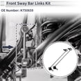 thumbnail image 2 of Enlaces de Barra Estabilizadora Frontal Sin Bushing de Unique Bargains para HYUNDAI SANTA FE 2013-2018 Kits de Enlace de Barra Estabilizadora No.K750659 Hierro Caucho 2 Pcs, 2 of 6