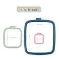 thumbnail image 3 of SPOKKI 3Pcs 3 Size Square Embroidery Hoops, ABS Plastic Embroidery Hoops Cross Stitch Hoops Embroidery Frames for Sewing, Needlework, Embroidery Projects (Size-3", 6.5", 11"), 3 of 6